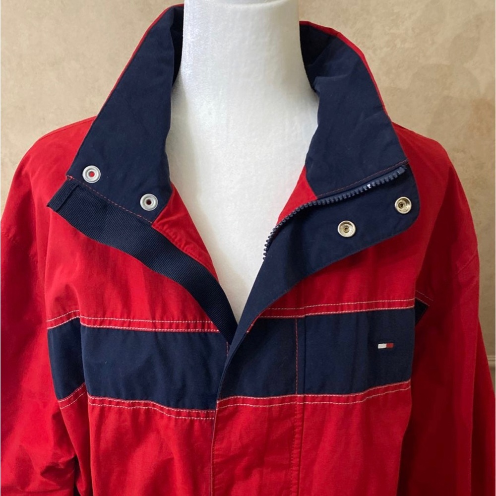 Tommy Hilfiger XL Mens Jacket Red & Navy Blue